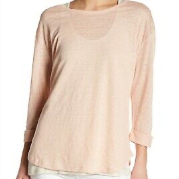 Vince 3/4 Sleeve Linen T-Shirt - Picture 1 of 9